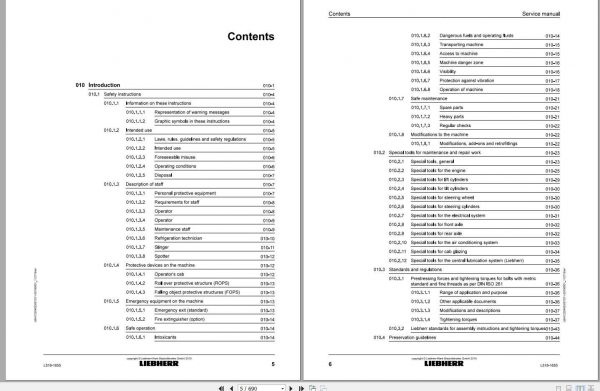 Liebherr Wheel Loader L5181655 Service Manuals 3