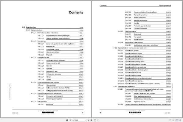 Liebherr Wheel Loader L5181664 Service Manuals 2