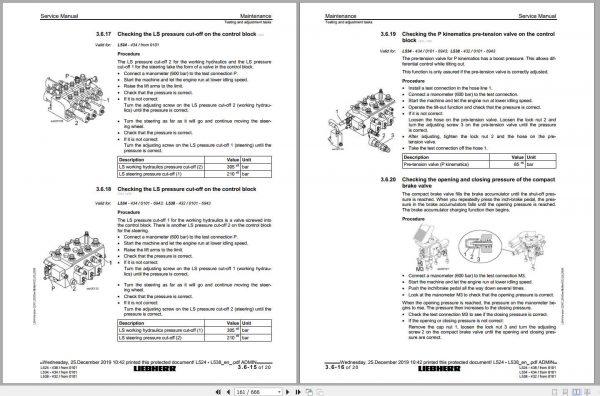 Liebherr Wheel Loader L524 L534 L538 Service Manuals 3 1