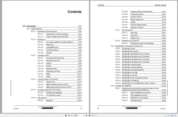 Liebherr Wheel Loader L5261558 Service Manuals 2