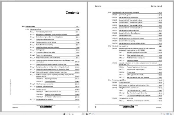 Liebherr Wheel Loader L5381493 Service Manuals 2