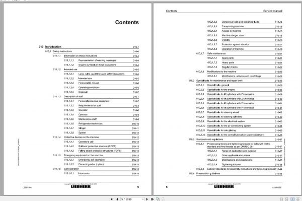 Liebherr Wheel Loader L5381559 Service Manuals 2