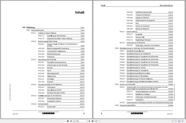 Liebherr Wheel Loader L538 1754 Service ManualDE 2