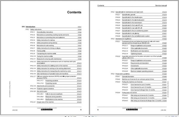 Liebherr Wheel Loader L5501562 Service Manuals 2