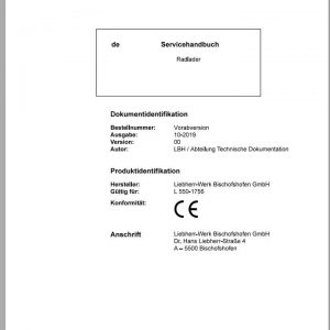 Liebherr Wheel Loader L5501756 Service ManualsDE 1