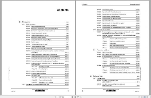 Liebherr Wheel Loader L5561289 Service Manuals 2