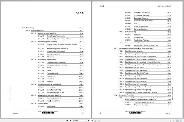 Liebherr Wheel Loader L5561757 Service ManualsDE 2