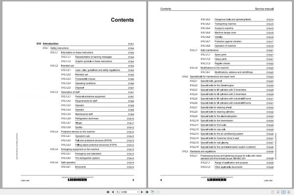 Liebherr Wheel Loader L5661484 Service Manuals 2