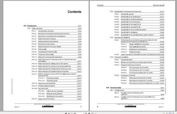 Liebherr Wheel Loader L5661617 Service Manuals 2