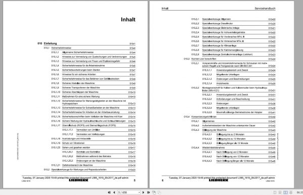 Liebherr Wheel Loader L5661619 Service ManualsDE 2