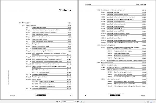 Liebherr Wheel Loader L5761169 Service Manuals 2
