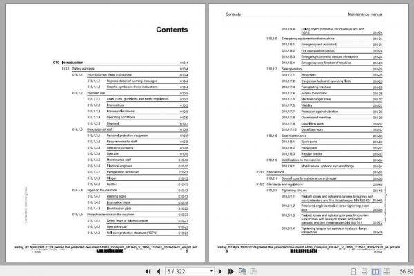 Liebherr Wheeled Excavator A916 Compact Maintenance Manual 2