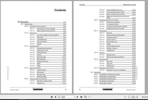 Liebherr Wheeled Excavator R938 Maintenance Manual 2