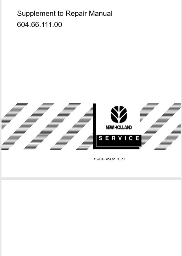 New Holland Baler B548 Wrapper Combi Repair Manual60466111011