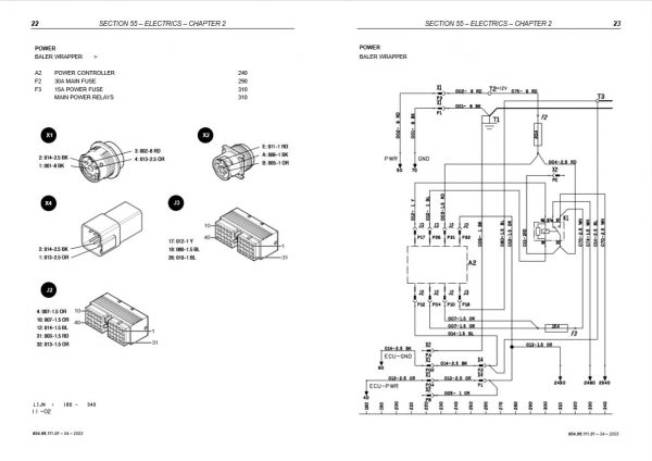 New Holland Baler B548 Wrapper Combi Repair Manual60466111013