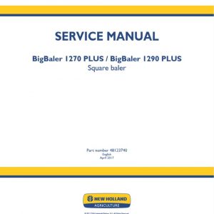 New Holland Bigbaler1270 Plus   1290 Plus Service Manual481237404