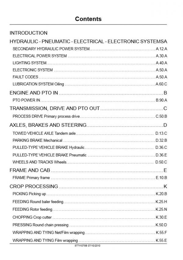 New Holland Combine Br6090 Combi Service Manual87711078b2