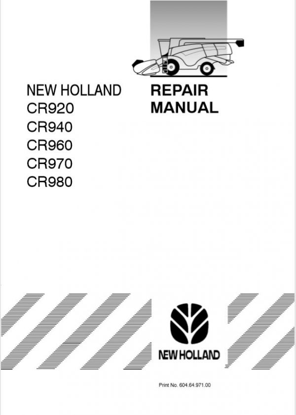 New Holland Combine Cr920 Cr980 Repair Manual60464971001