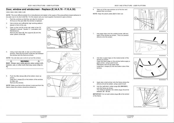 New Holland Combine Cs520   Cl560 Repair Manual60434011004