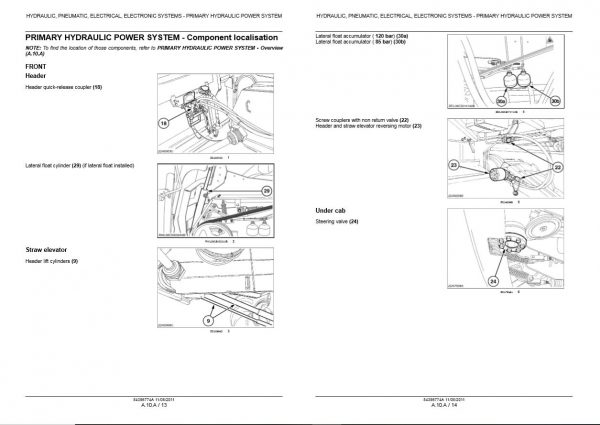New Holland Combine Cx5000 Cx6000 Service Manual84386774aA44