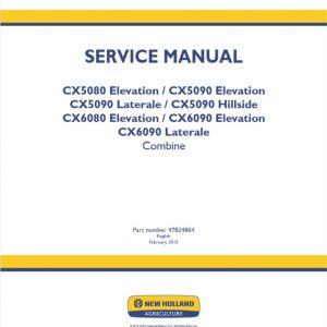 New Holland Combine Cx5080 Elevation cx6090 Laterale Service Manual478248641