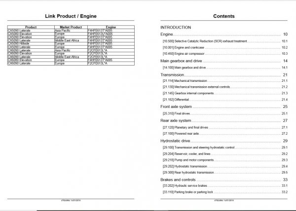 New Holland Combine Cx5080 Elevation cx6090 Laterale Service Manual478248642