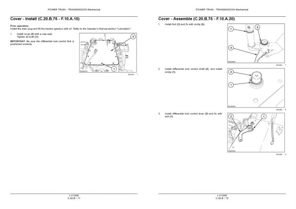New Holland Combine Cx720   Cx880 Repair Manual60434001004