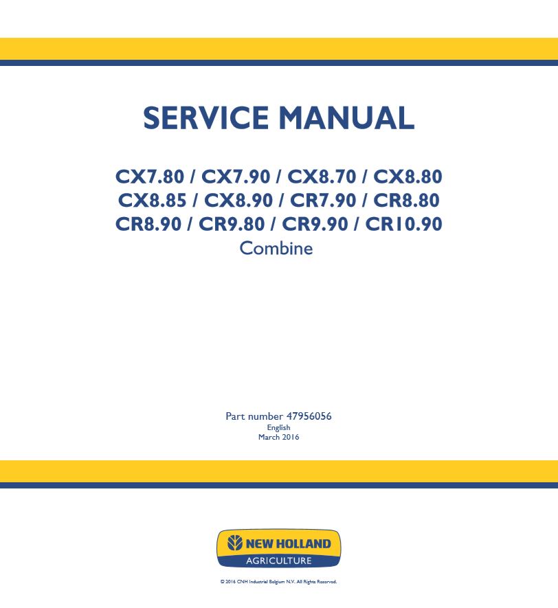 New Holland Combine Cx780   Cr1090 Service Manual479560561