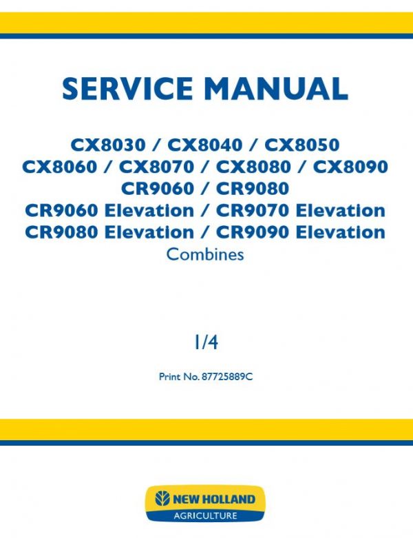 New Holland Combine Cx8030   Cr9090 Elevation Repair Manual1