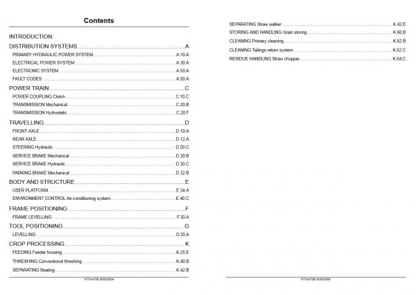 New Holland Combine Tc5040   Tc5080 Hillside Service Manual87734472b2