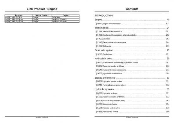 New Holland Combine Tc5060   Tc5080 Service Manual476636372
