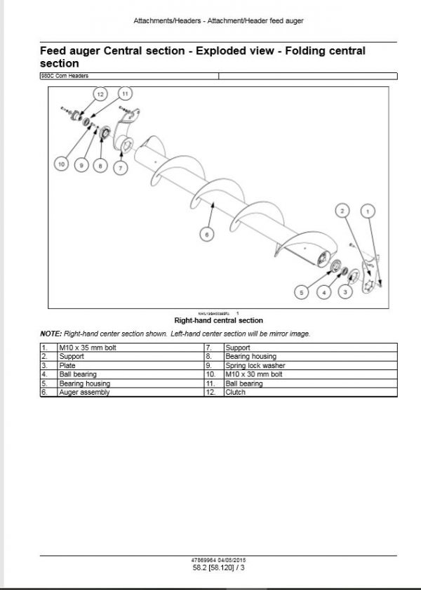 New Holland Corn Header980cf 980cr Service Manual478699644
