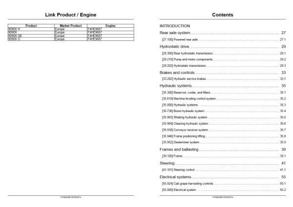New Holland Grape Harvester 9090x Service Manual47399849b2