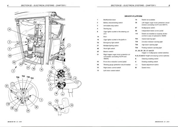 New Holland Grape Harvester Vl570   Vn300 Service Manual60482331003