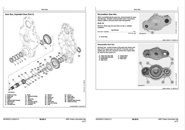 New Holland Harvester 480fi Repair Manual84539587aA42