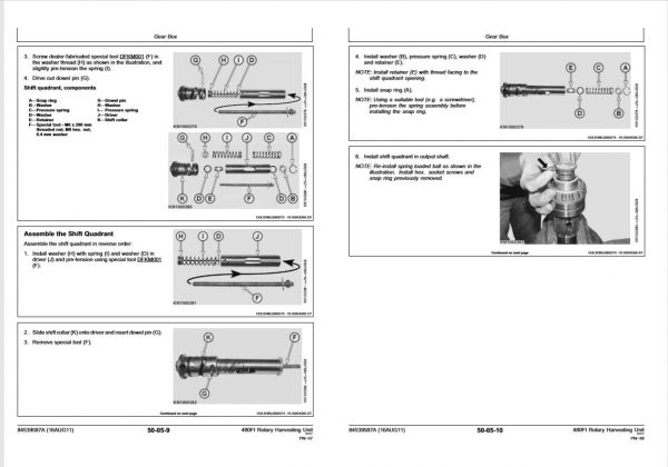 New Holland Harvester 480fi Repair Manual84539587aA43