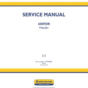 New Holland Header600fdr Service Manual477940811