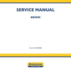 New Holland Large Rectangular Baler Bb9090 Service Manual87749049b4