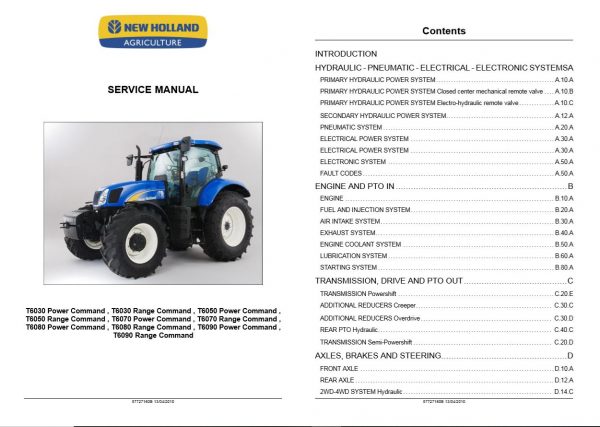 New Holland Power Command T6030   T6090 Service Manual87727160bA42