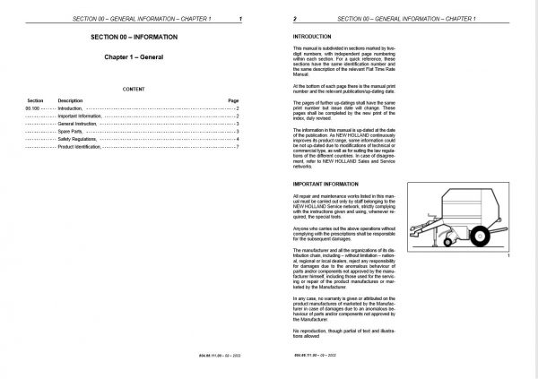 New Holland Round Baler 544   548 Repair Manual60466111014