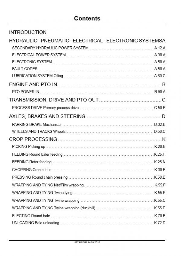 New Holland Round Baler Br6080   Br6090 Service Manual87711071b2