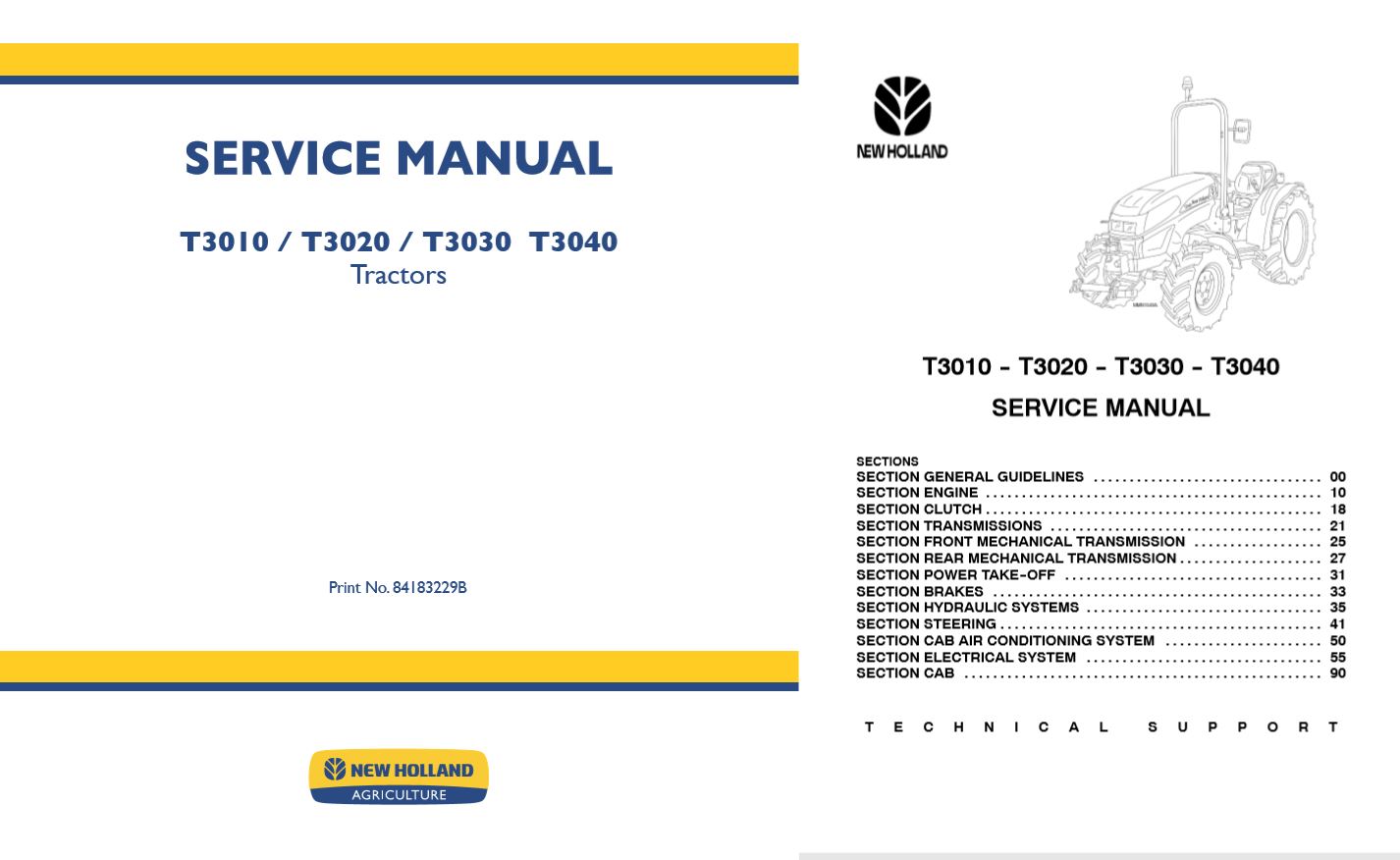 New Holland T3010   T3040 Service Manual84183229b2