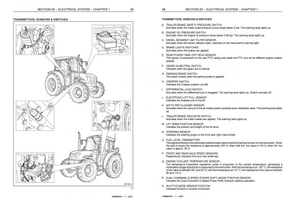 New Holland T4020 Deluxe T4050 Supersteer Tractors Service Manual87666787B3