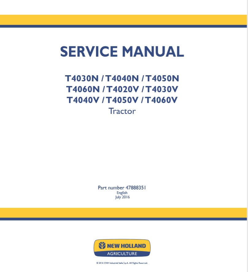 New Holland T4030n   T4060v Service Manual1