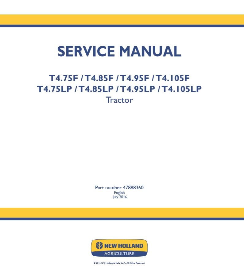 New Holland T475f   T4105lp Service Manual478883601
