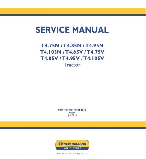 New Holland T475n   T4105v Service Manual478883731