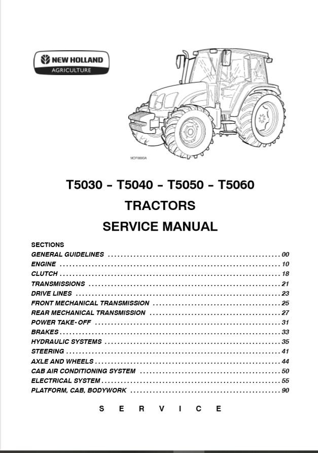 New Holland T5030   T5060 Service Manual1