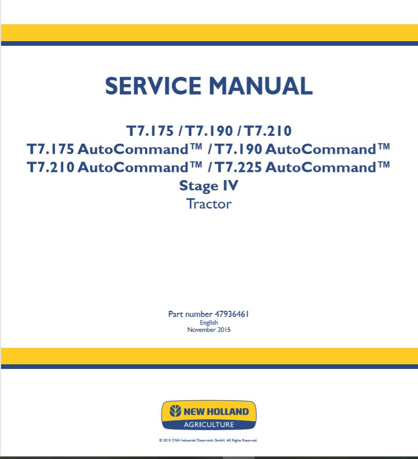 New Holland T7175   T7175 Service Manual479364611