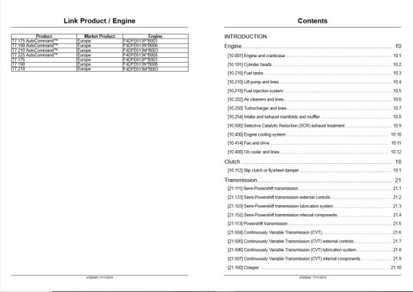 New Holland T7175   T7175 Service Manual479364612