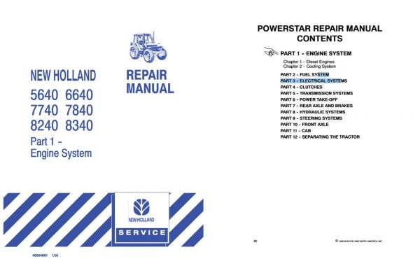 New Holland Tractor5640   8340 Repair Manual2